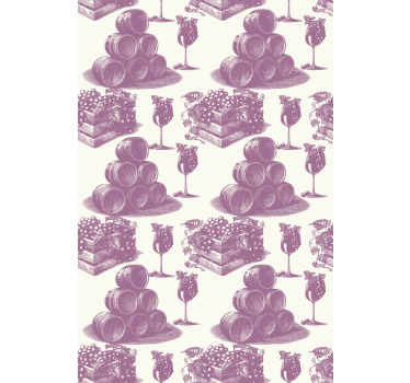 Klasyczna roleta do kuchni francuski fioletowy wzór vintage - TenStickers