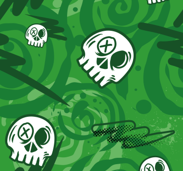 Młodzieżowa roleta czaszki z graffiti - TenStickers