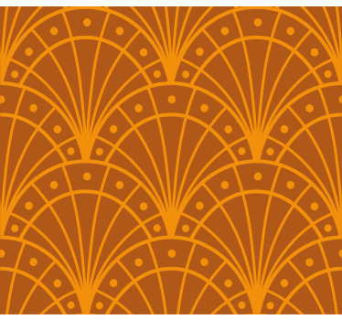 Roleta do salonu eleganckie pomarańczowe artdeco - TenStickers