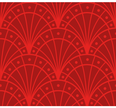 Roleta do salonu elegancki czerwony art deco - TenStickers