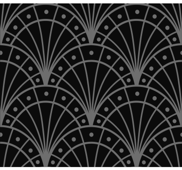 Roleta do salonu elegancki czarny art deco - TenStickers