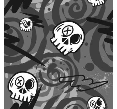 Młodzieżowa roleta graffiti z czaszkami - TenStickers