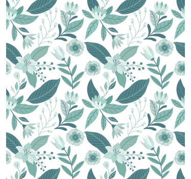Skandynawska roleta flora w stylu nordyckim - TenStickers