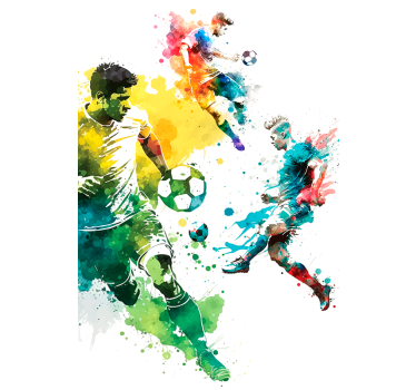 Roleta piłka nożna sport w akcji - TenStickers
