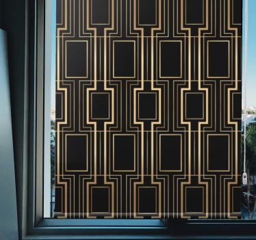 Elegancka roleta motyw linii geometrycznej - TenStickers