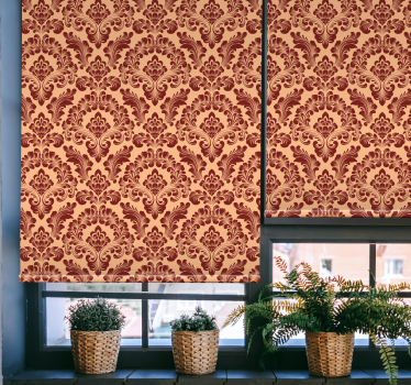 Elegancka roleta skomplikowany motyw kwiatowy - TenStickers