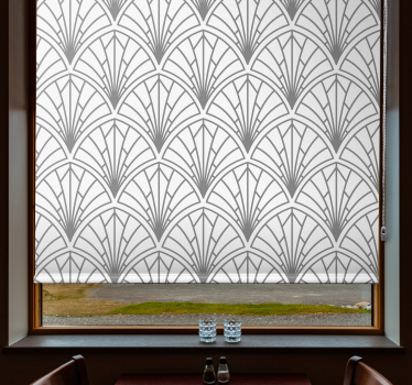 Elegancka roleta wzór w stylu art déco w kolorze szarym - TenStickers
