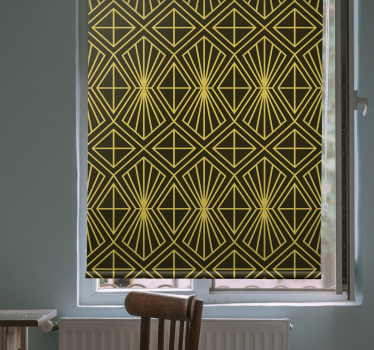 Elegancka roleta geometryczny promienny wzór - TenStickers