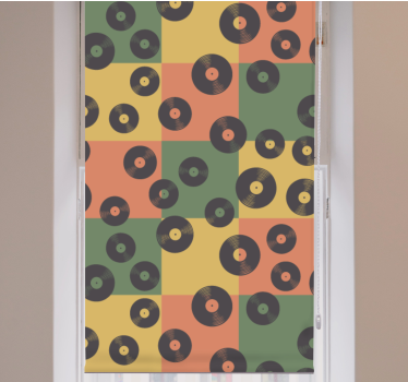 Roleta vintage płyty winylowe retro - TenStickers