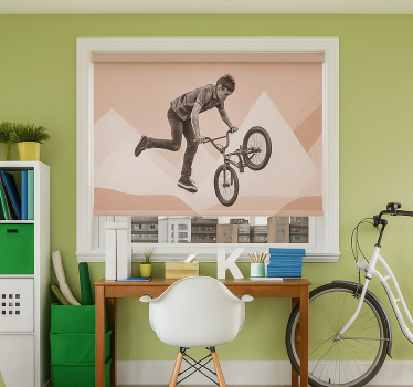 Roleta dla nastolatka akrobacje na bmx-ie - TenStickers