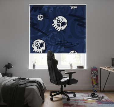 Roleta dla nastolatka czaszki w graffiti - TenStickers