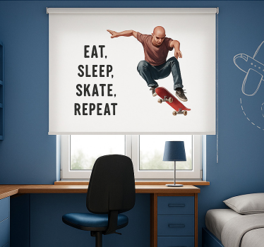 Roleta dla nastolatka nadruk na deskorolce - TenStickers