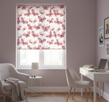 Roleta dla nastolatka w elegancki czerwony motyl - TenStickers