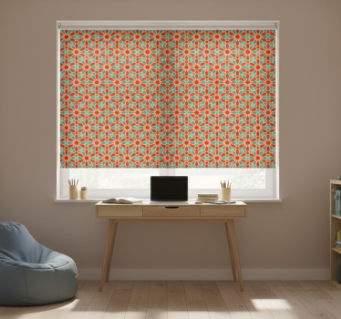 Roleta dla nastolatka z arabskim ornamentem geometrycznym - TenStickers