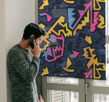 Roleta dla nastolatków Geometryczne graffiti - TenStickers