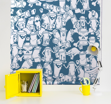 Roleta do pokoju nastolatka Puszki z graffiti - TenStickers