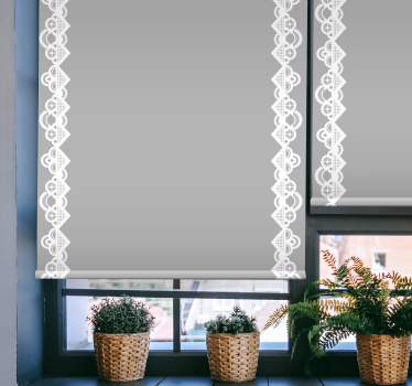 Roleta do salonu Eleganckie koronkowe lamówki - TenStickers