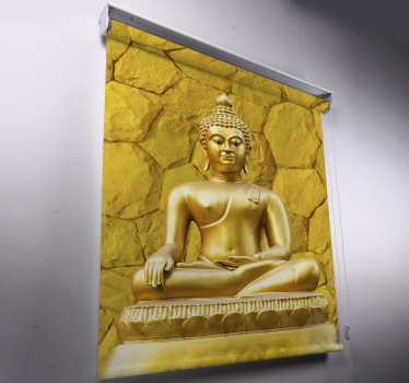 Roleta medytacja Złoty budda - TenStickers