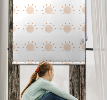 Roleta dla dzieci minimalistyczny pastelowy wzór w słońce - TenStickers