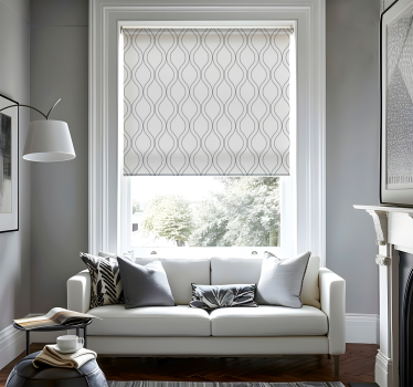 Elegancka roleta zakrzywione linie - TenStickers
