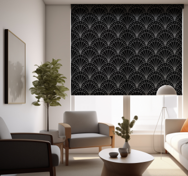Roleta do salonu elegancki czarny art deco - TenStickers