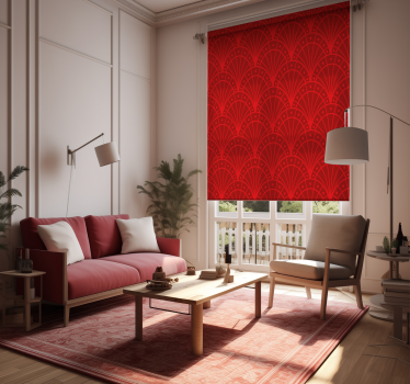 Roleta do salonu elegancki czerwony art deco - TenStickers