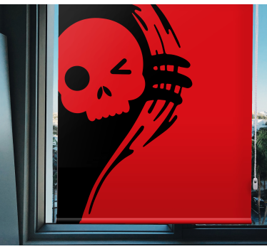 Zwariowana roleta projekt emblematu czaszki - TenStickers