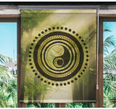 Roleta zen okrąg yin yang - TenStickers
