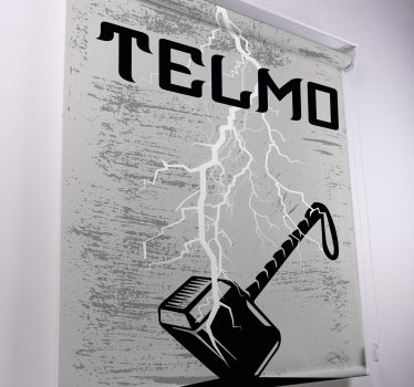 Roleta gamer na okno Młot Superbohatera - TenStickers