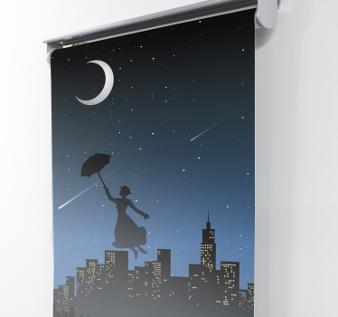 rolety na okno seriale  i filmy Mary poppins leci - TenStickers