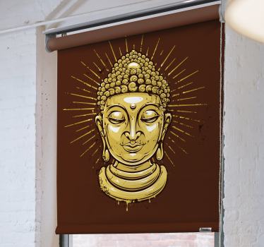 rolety zen Złoty sillouhette buddy - TenStickers