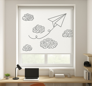 Skandynawska roleta w minimalistyczne samoloty - TenStickers