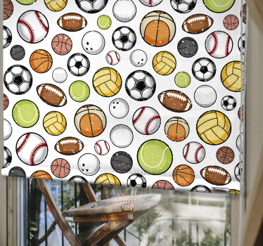 Roleta sport różnorodny sprzęt do piłek - TenStickers