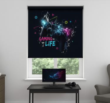 Roleta gamer gry to życie - TenStickers