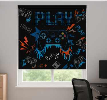 Roleta gamer konsola do gier retro punk - TenStickers