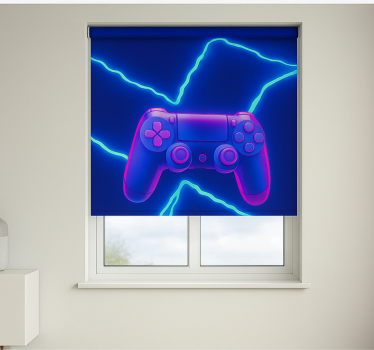 Roleta gamer kontroler 3d neon x - TenStickers