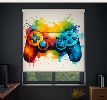 Roleta gamer kontroler rozprysku jasnej farby - TenStickers