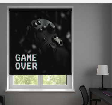 Roleta gamer matowo-czarna gra skończona - TenStickers