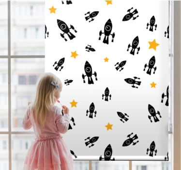 Zwariowana roleta przygoda z rakietą - TenStickers
