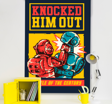 Zwariowana roleta robotyczny mecz bokserski - TenStickers