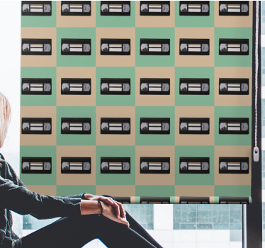 Roleta vintage wzór taśmy retro - TenStickers