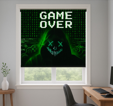 Roleta gamer zamaskowana zhakowana game over - TenStickers