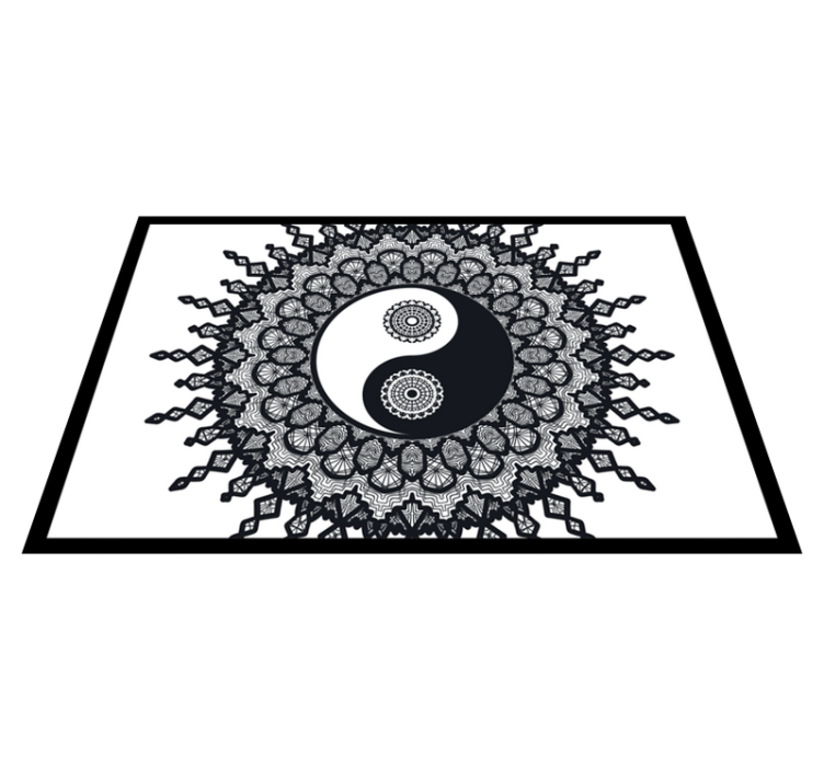 Podkładki na stół Ying Yang Paisley - TenStickers