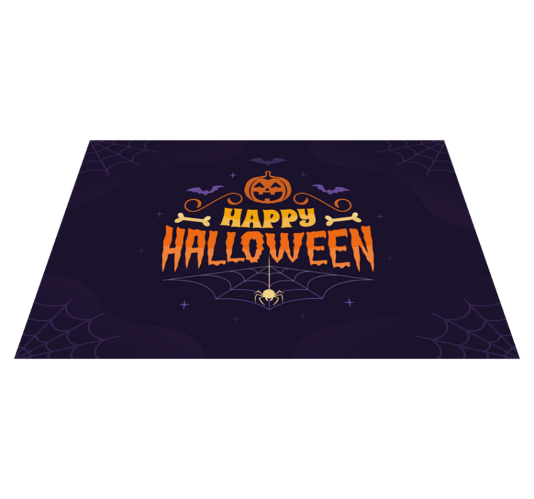 Podkładki na stół Happy Halloween z dynią - TenStickers
