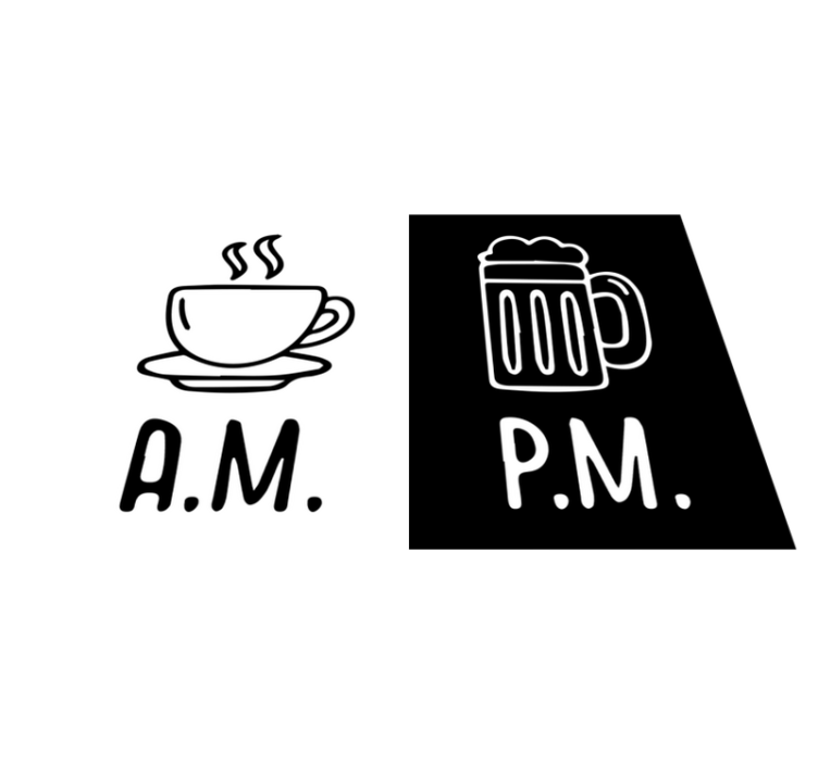 Podkładki na stół do restauracji Kawa i piwo - TenStickers