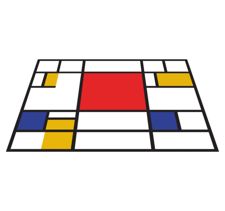 Oryginalne podkładki pod talerze Sztuka geometryczna mondrian - TenStickers