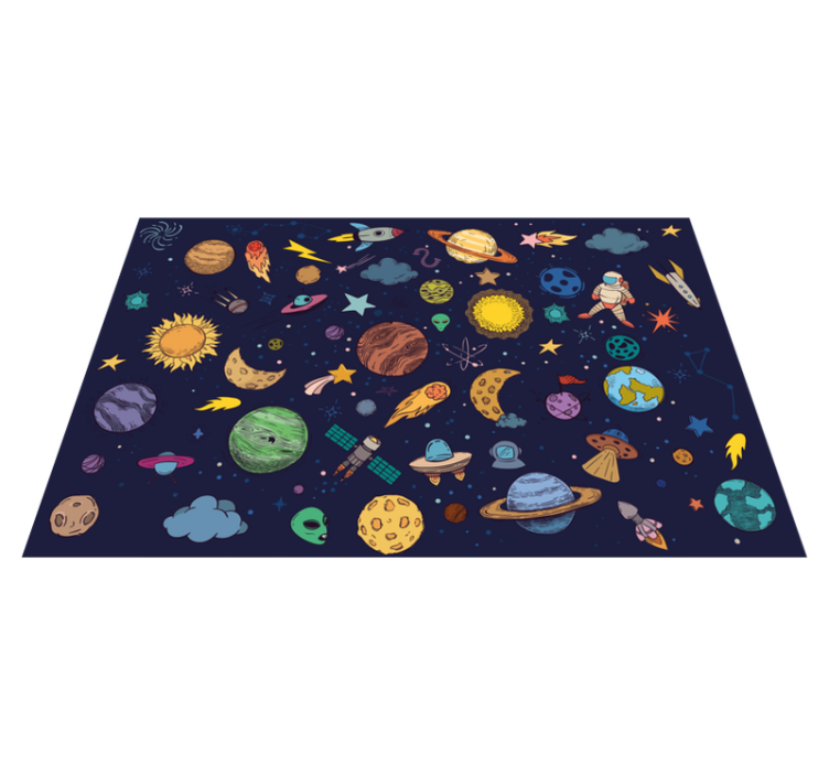 Oryginalna podkładka na stół Dużo symboli kosmicznych - TenStickers