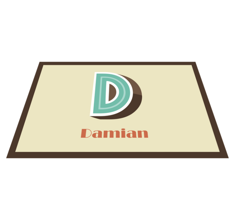 Podkładka na stół z imieniem 3d litera - TenStickers