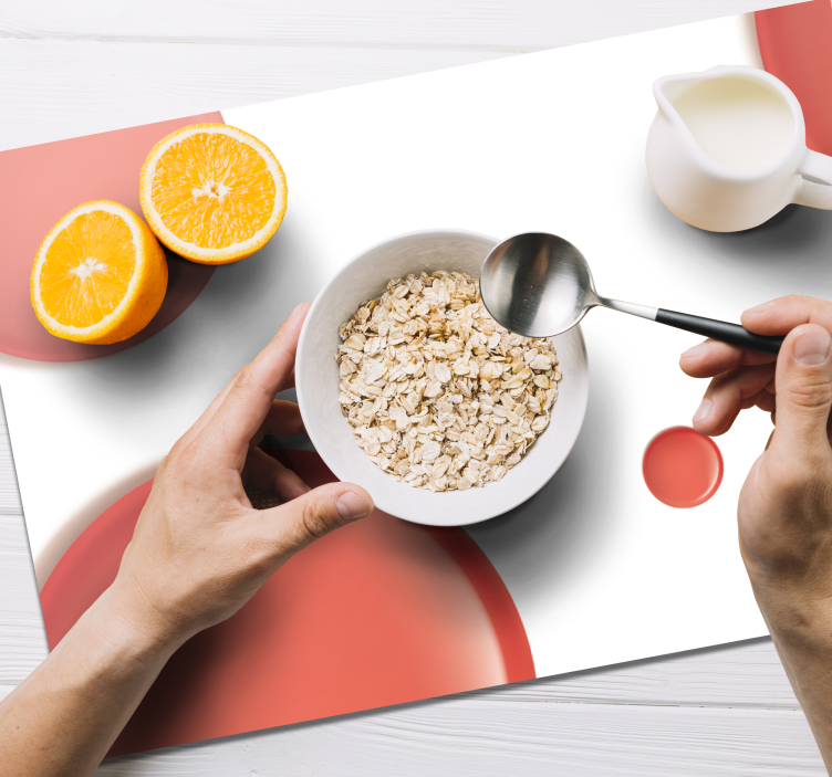 Podkładki na stół czerwone Czerwone koła nowoczesne - TenStickers