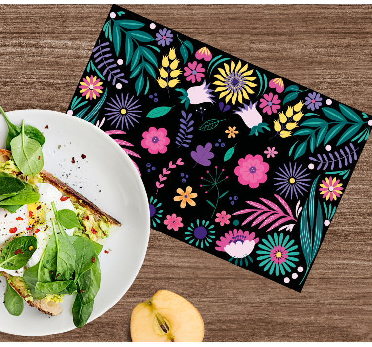 Podkładka na stół Kolorowa kompozycja kwiatów - TenStickers